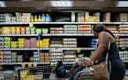 A customer shops for eggs in a Kroger grocery store on August 15, in Houston, Texas. Egg prices steadily climb in the U.S. as inflation continues impa