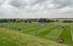 The Vikings had their one and only practice in England this week on Friday at the Hanbury Manor Marriott Club and Hotel, about an hour north of London