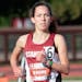 Fiona O’Keeffe, who won the women’s division of the Twin Cities Marathon’s 10-mile race, competed for Stanford University. She’s shown in this