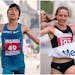 Yuya Yoshida (left) won for the men and Jessica Watychowicz (right) for the women at the Twin Cities Marathon on Sunday.