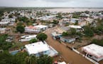 FILE - Playa Salinas is flooded after the passing of Hurricane Fiona in Salinas, Puerto Rico, Monday, Sept. 19, 2022. On Monday, Oct. 3, 2022, Preside