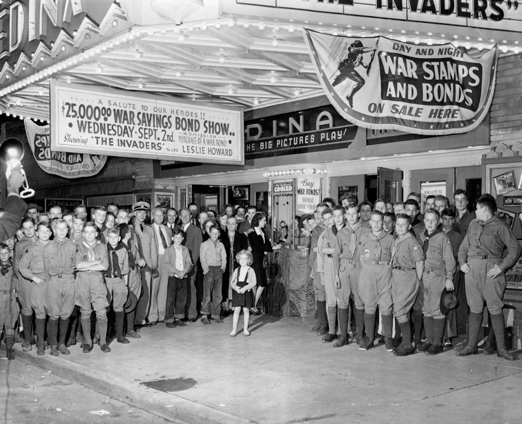 Sept. 2, 1942: People who bought war bonds from the Boy Scouts in Edina were admitted free to attend the screening of “The Invaders” at the Edina Theater. The World War II drama was released in Britain in 1941 by the name “49th Parallel.”