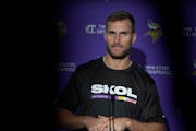 Here’s Kirk Cousins pictured last week in Thundridge, England. doing what he does every week: preparing to start another Vikings game.