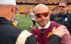 Gophers coach P.J. Fleck after Saturday’s 20-10 loss to Purdue.
