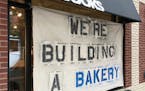 Cooks of Crocus Hill with Bellecour Bakery are expanding to the 50th/France neighborhood. This was the signage when their North Loop collaboration was