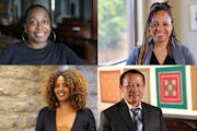 The St. Paul & Minnesota Foundation announced the 2022 recipients of its Facing Race Awards: (clockwise from top left) Angela Hooks, Classie Dudley, T