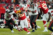 Chiefs and running back Clyde Edwards-Helaire (25) beat the Buccaneers on the ground in Week 4. 