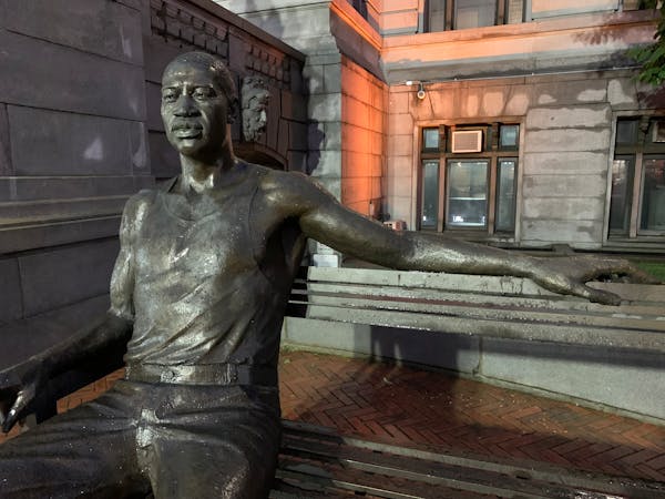 A 700-pound bronze statue honoring George Floyd was given to the city of Newark, N.J., on in June 2021 as part of a public art program. Filmmaker Leon