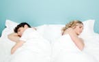 Some couples have trouble sleeping in the same bed.