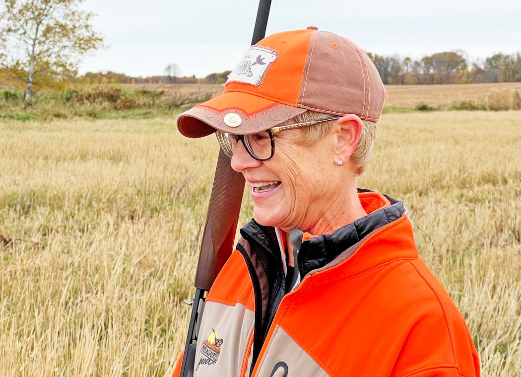 Beth Reed has hunted pheasants in recent years with her husband, Kenny, but Saturday was her first ringneck opener. The Reeds live in Eagan, and own 80 acres in Pine County, where they have done extensive habitat work.