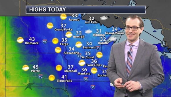 Morning forecast: Unseasonably cold; high 36