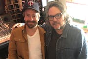 Dave Simonett, left, and Jeff Tweedy during the recording sessions for “Alpenglow” in late 2021.