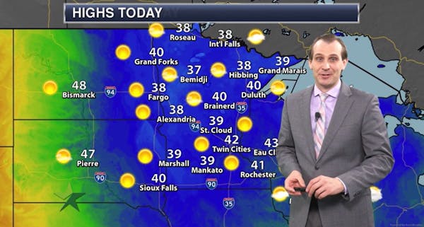 Afternoon forecast: Persistent cold, highs in low 40s