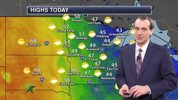 Morning forecast: Another frosty start; high 47