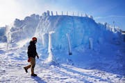 Ice castles at Long Lake Park in January 2022. 