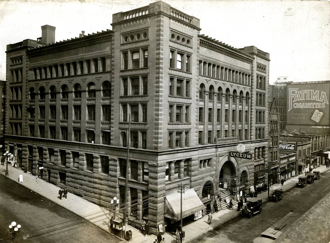 The Lyceum Theatre was developed by one of Duluth's known millionaires, Andreas M. Miller. It is pictured here in the early 1900s.