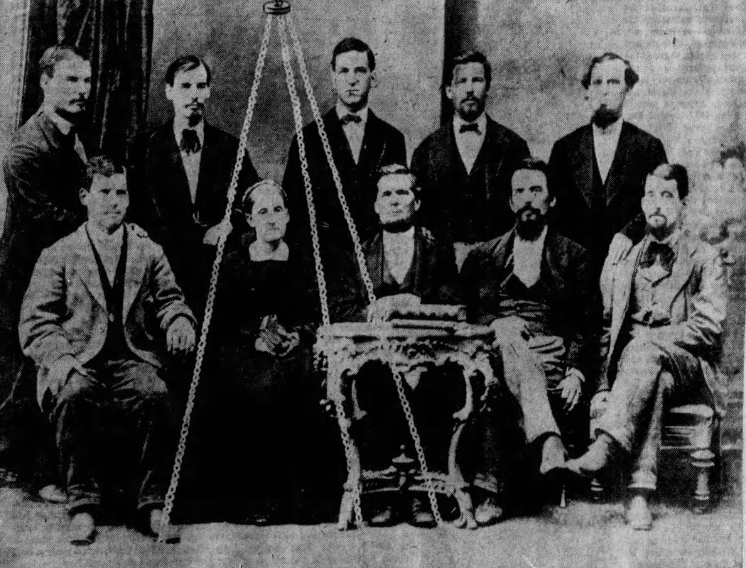The Merritt family became wealthy after launching mining operations on the Mesabi Iron Range. The date of this photograph is not known.
