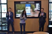 Three JPMorgan Chase executives — Matthew Gustafson, Racquel Oden and Mohamed Zaza — welcomed customers Wednesday to the bank’s new branch in Ed