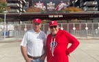 Julian Loscalzo, in the red hoodie, outside of Citizens Bank Park in Philadelphia with his cousin, also Julian Loscalzo.