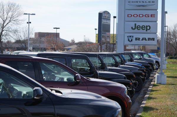 Vehicles on the sale lot at Fury Motors in Oak Park Heights. Auto inventory has stabilized, giving some local dealers relief as demand remains high.