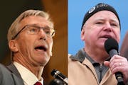 Republican gubernatorial candidate Scott Jensen and Democratic Gov. Tim Walz spoke at get-out-the-vote rallies Friday at the Minnesota State Capitol i