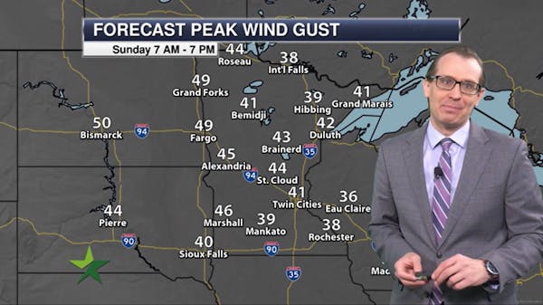 Morning forecast: Dry and windy, high 50
