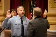 New Minneapolis Police Chief Brian O’Hara took the oath of office from Minneapolis City Clerk Casey Clark in November as Minneapolis Mayor Jacob Fre