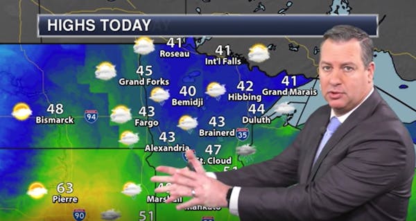Morning forecast: high of 51, showers possible later