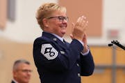 Air Force Command Chief Master Sgt. Lisa Erikson told the more than 100 Guard members, family and friends gathered for Thursday’s change of responsi