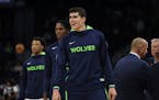 Luka Garza, who is on a two-way contract, is back with the Wolves after putting up 44 points in a G-League game on Monday.