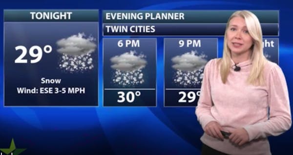 Evening forecast: Chance of wintry mix, then chance of snow