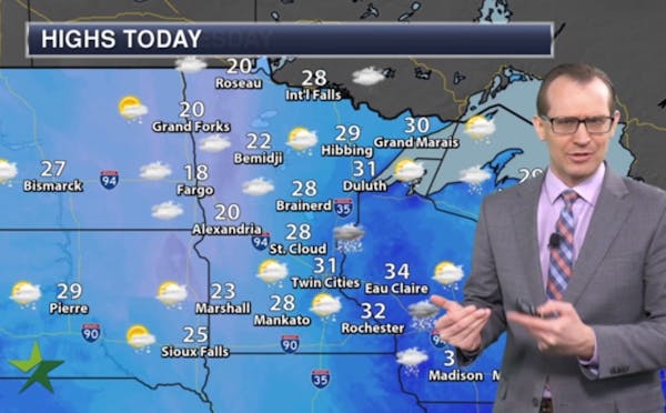 Morning forecast: Cloudy with a couple of snow showers