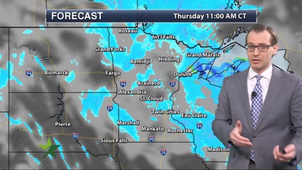Morning forecast: Snow showers, high 26