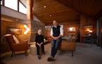 Lois Berman and her son, Joshua Wert, in the living room of their former home, now an assisted living facility, in Minnetonka.