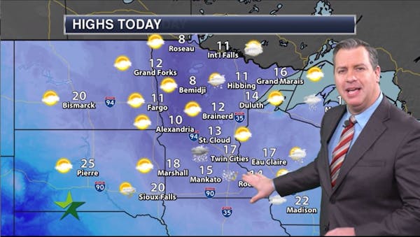 Morning forecast: 17, cloudy and windy, chance of flurries