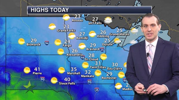 Morning forecast: Sun and clouds, high 31