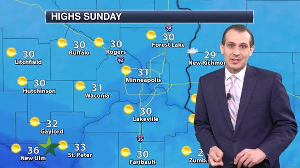 Afternoon forecast: Cold and dry, high 31