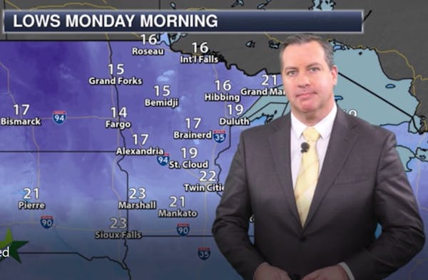 Evening forecast: Partly cloudy, low around 21