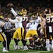 Iowa players celebrated their recovery of Mohamed Ibrahim’s fumble during the fourth quarter of Saturday’s game.