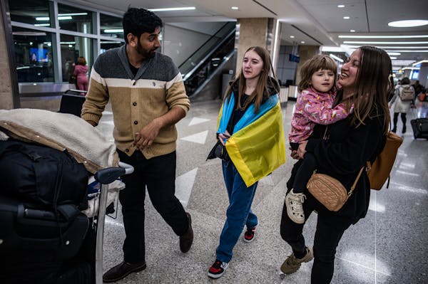 Aswar Rahman welcomed Viktoriia Bolotina with daughter Polina, 5, and older daughter Elizabeth Surzhko to the U.S. earlier this month. 