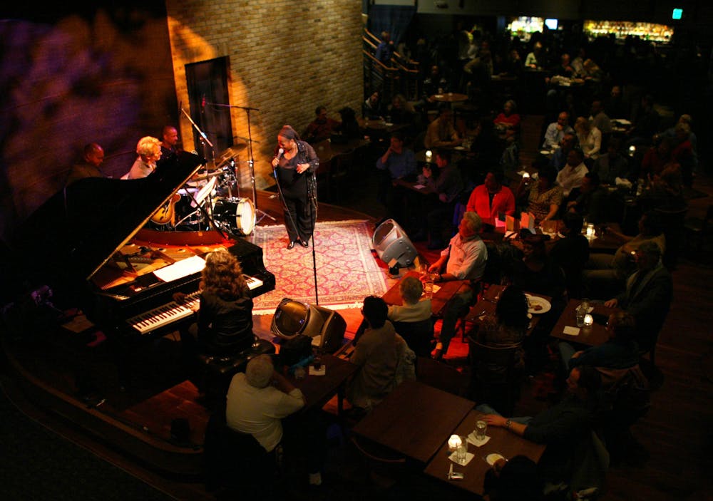 Debbie Duncan singing Monday night in the new Dakota Bar & Grill.