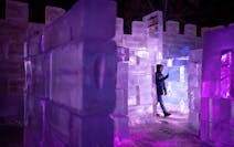 Mario Corona navigated his way through the 2022 Ice Palace Maze at the Zephyr Theatre in Stillwater.