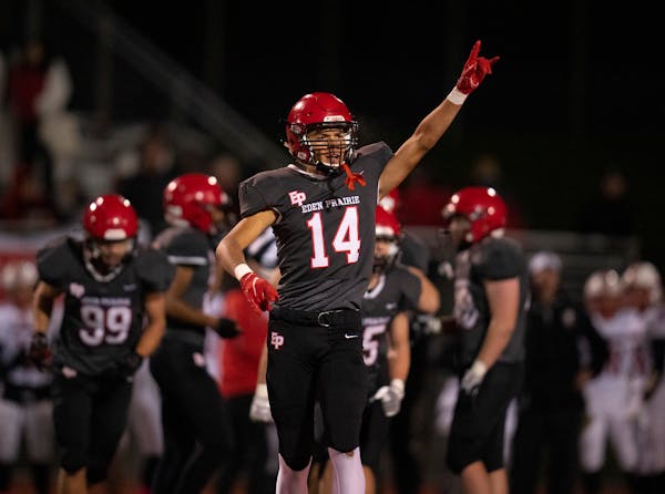 Devin Jordan of Eden Prairie had three interceptions this season and is committed to the Air Force Academy.