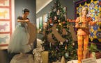 Snow White and “Nutcracker’s” Prince of the Dolls from Dayton’s holiday shows on display at Doug Flanders & Associates.