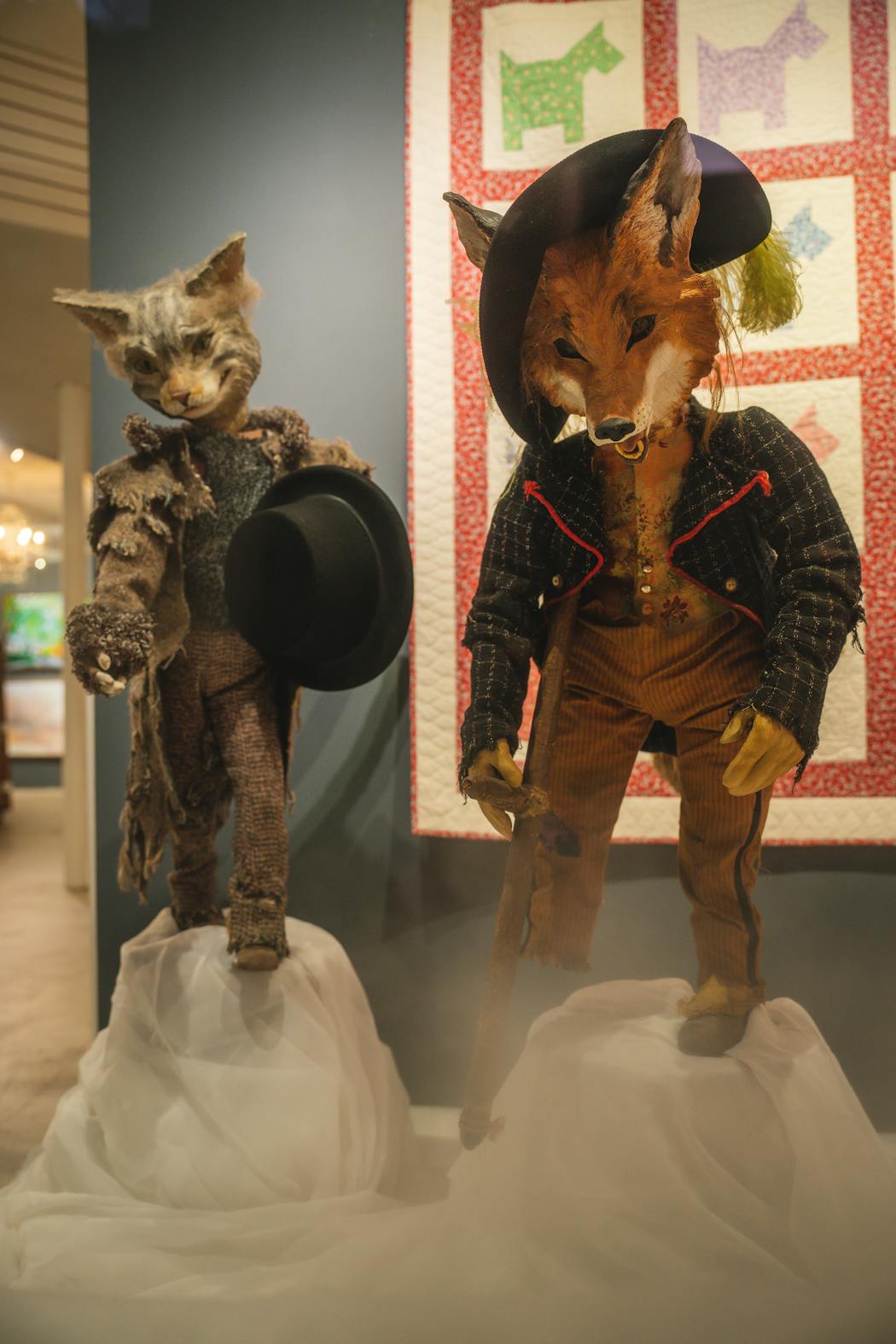 The fox and cat characters from Dayton’s 1991 “Pinocchio” display.