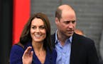 Britain’s Kate, Princess of Wales, and Prince William, Prince of Wales, leave the Copper Box Arena in the Queen Elizabeth Olympic Park after taking 