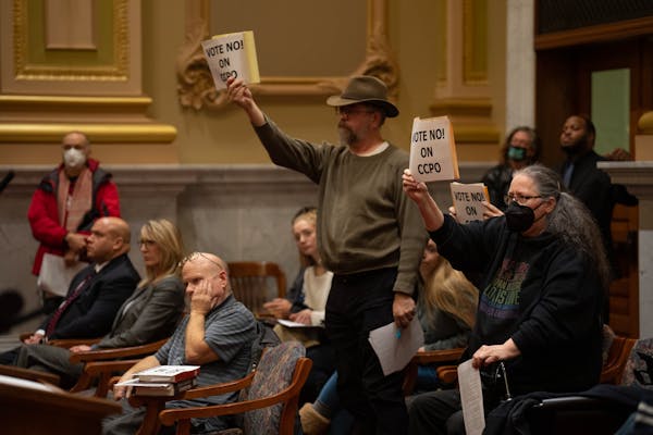 Audience members responded Wednesday as the Minneapolis City Council’s public health and safety committee voted to recommend approval of the proposa