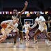 Gophers guard Katie Borowicz cut inside Wake Forest guard Raegyn Conley on a drive to the basket during the first half at Williams Arena on Wednesday.