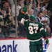 Minnesota Wild left wing Kirill Kaprizov (97) waved to fans on the glass after he scored in the second period of the game Thursday, Dec. 1, 2022 at Xc