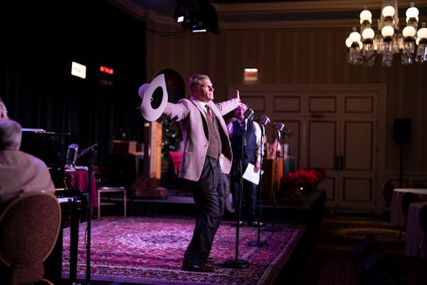 Philip Callen performs in the production of It’s a Wonderful Life during a private holiday party for Summit Mortgage hosted by Spare Key on Wednesda